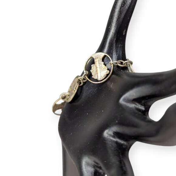 Vintage Mercury Silver Dime Cut Out Coin Bracelet - Picture 6 of 14